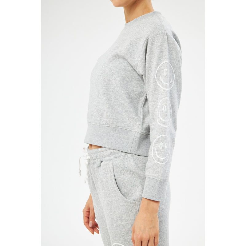 Grey Overszied Cropped Sweatshirt | Montivo Pakistan