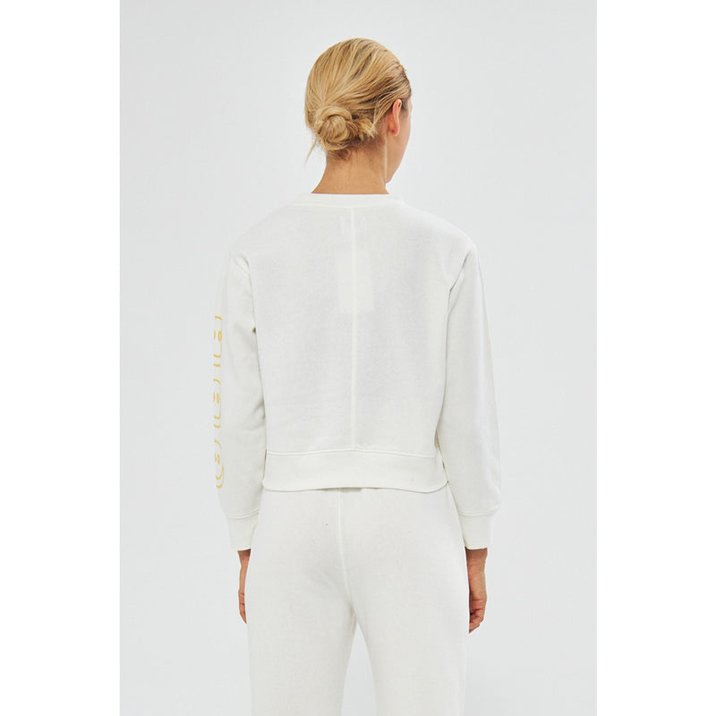 White Oversized Cropped Sweatshirt | Montivo Pakistan