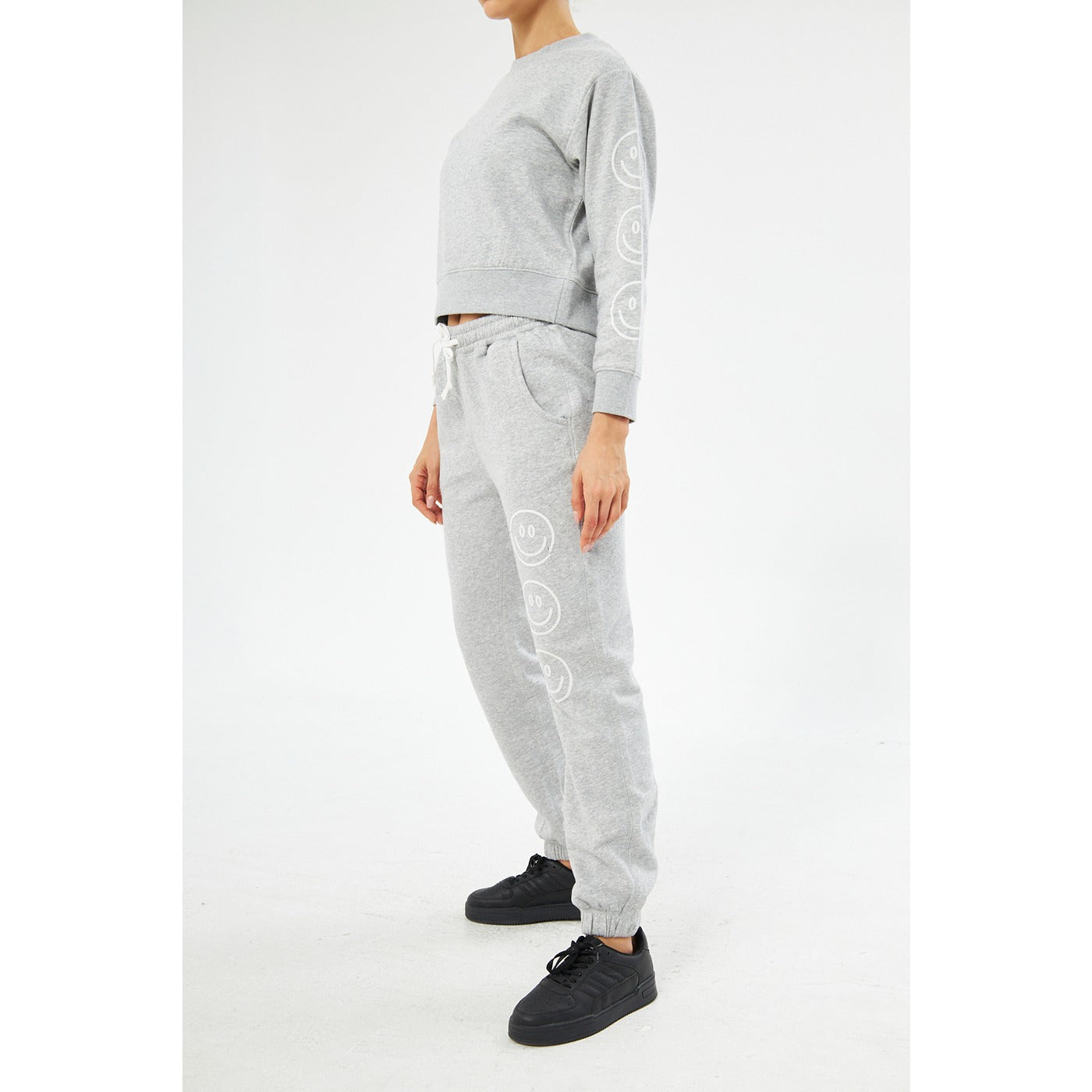 Grey Oversized Printed Joggers | Montivo Pakistan