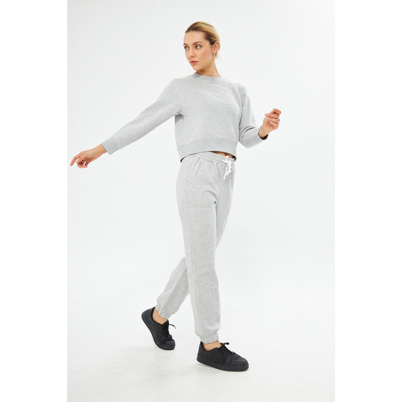 Grey Oversized Printed Joggers | Montivo Pakistan