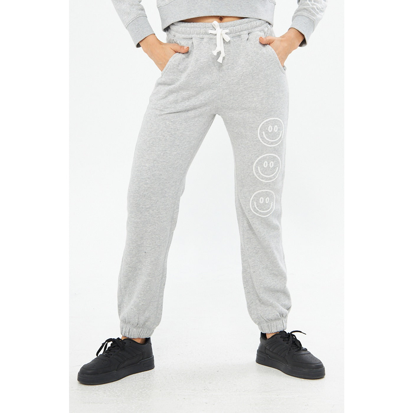 Grey Oversized Printed Joggers | Montivo Pakistan