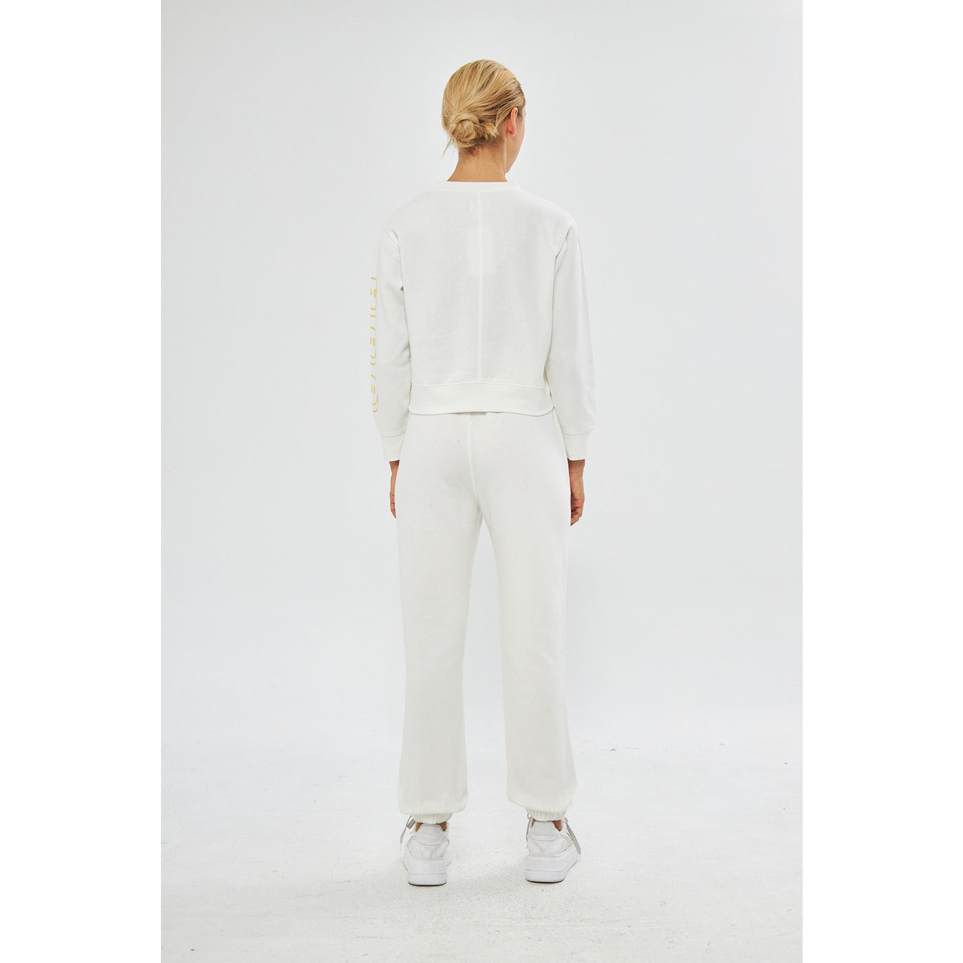 White Oversized Printed Joggers | Montivo Pakistan