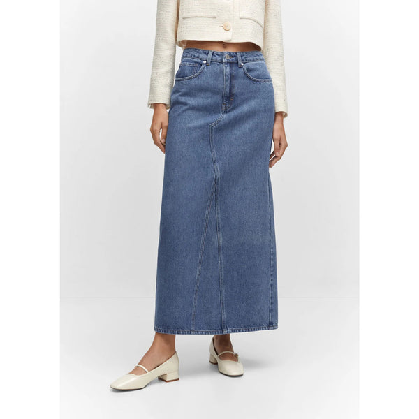 MNG Blue Denim Long Skirt | Montivo Pakistan