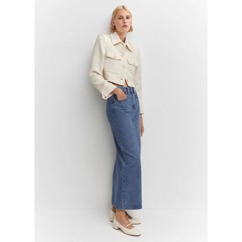 MNG Blue Denim Long Skirt | Montivo Pakistan