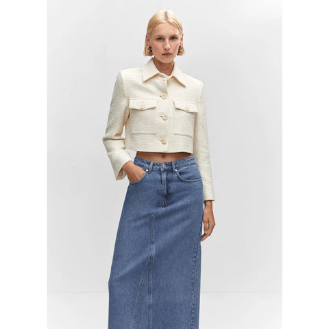 MNG Blue Denim Long Skirt | Montivo Pakistan