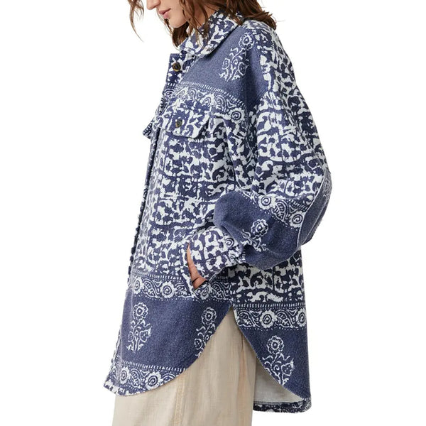 Navy Oversized Shirt Jacket | Montivo Pakistan