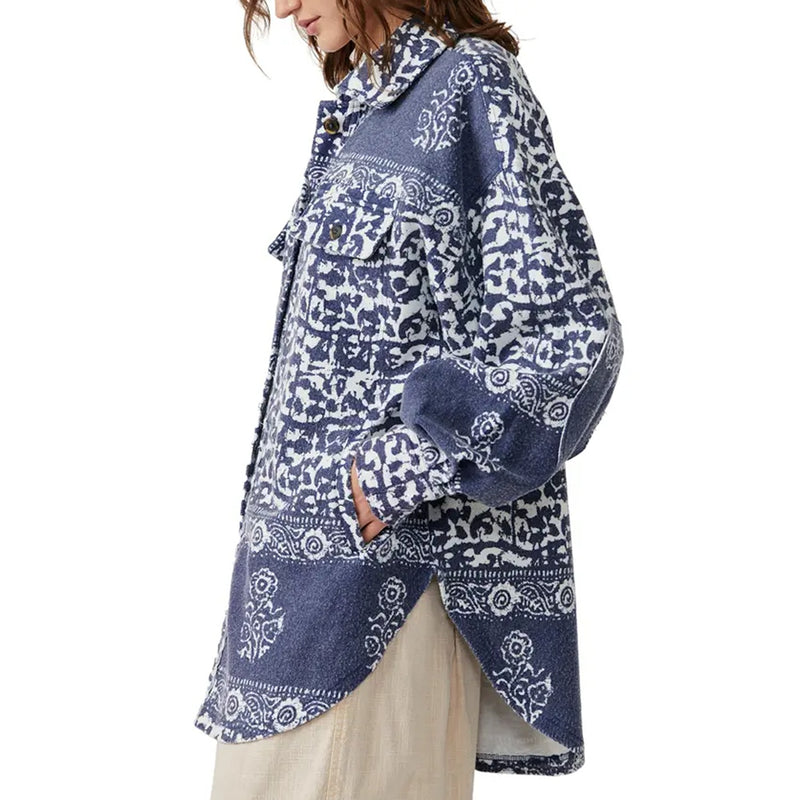 Navy Oversized Shirt Jacket | Montivo Pakistan