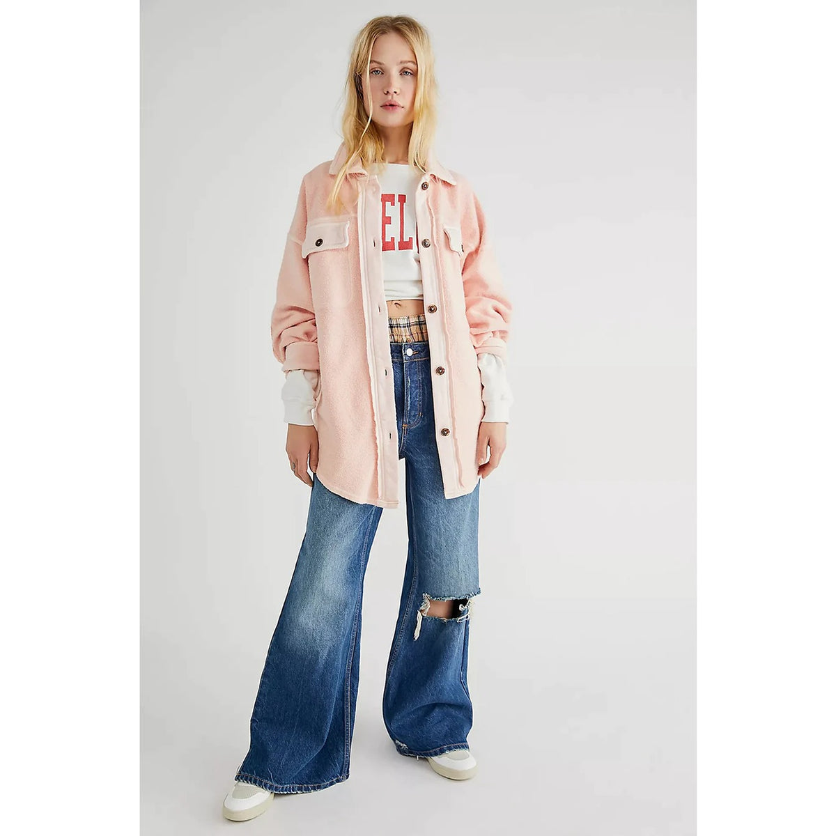 Pink Oversized Shirt Jacket | Montivo Pakistan