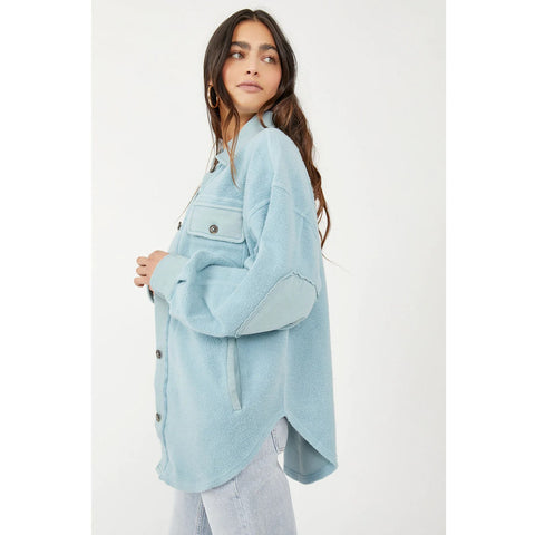 Light Blue Oversized Shirt Jacket | Montivo Pakistan