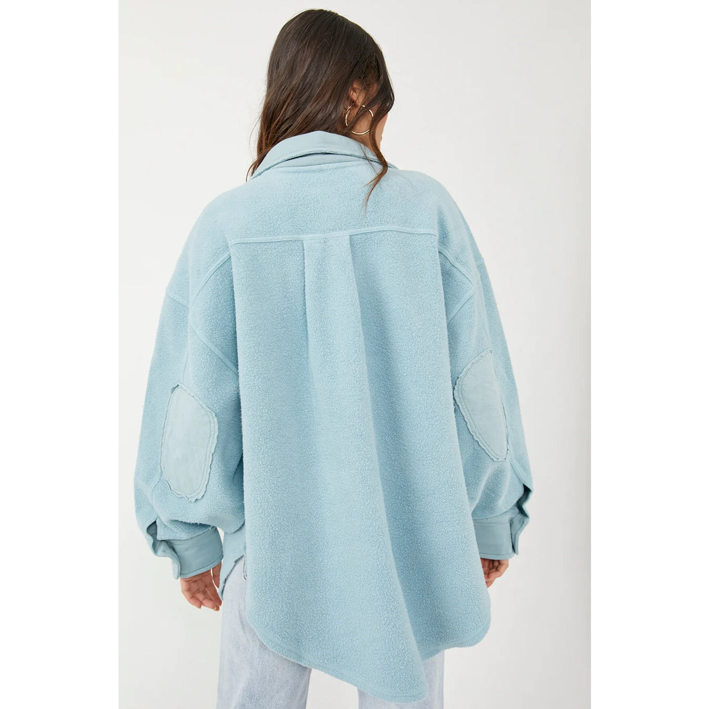 Light Blue Oversized Shirt Jacket | Montivo Pakistan