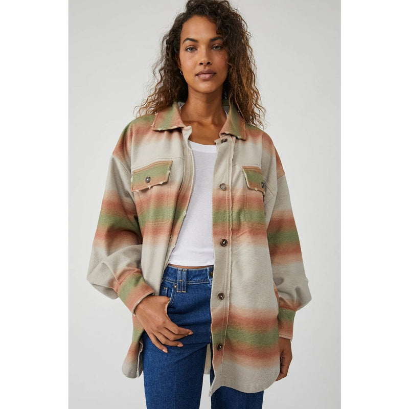 Serape Print Oversized Shirt Jacket | Montivo Pakistan
