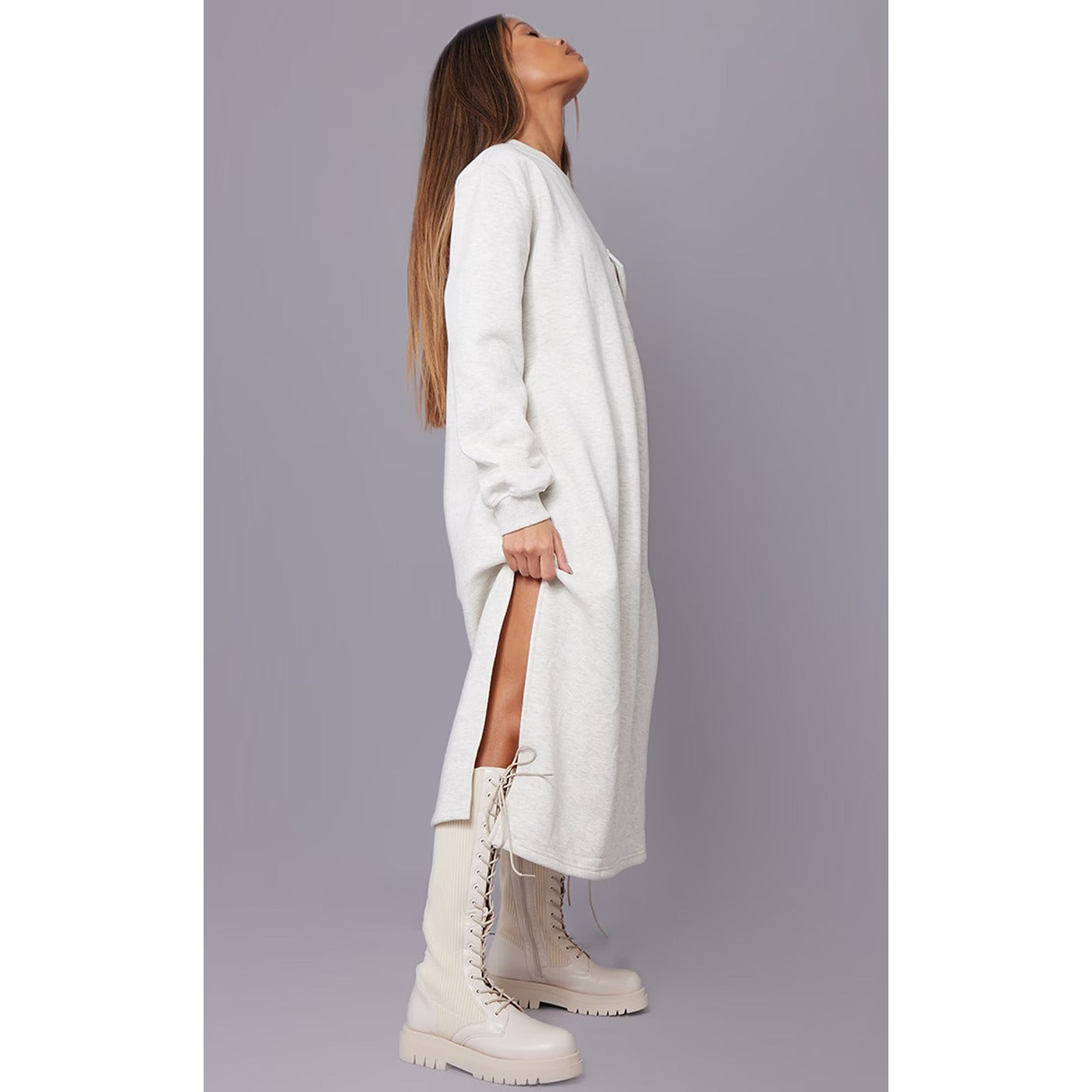 PTL Oversized Split Jumper Dress | Montivo Pakistan
