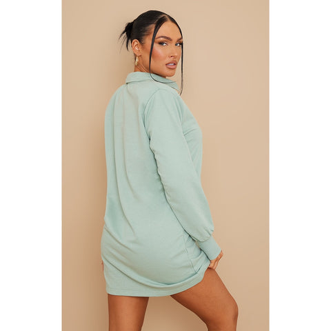 PTL Sage Khaki Shoulder Pad Collar Sweatshirt | Montivo Pakistan