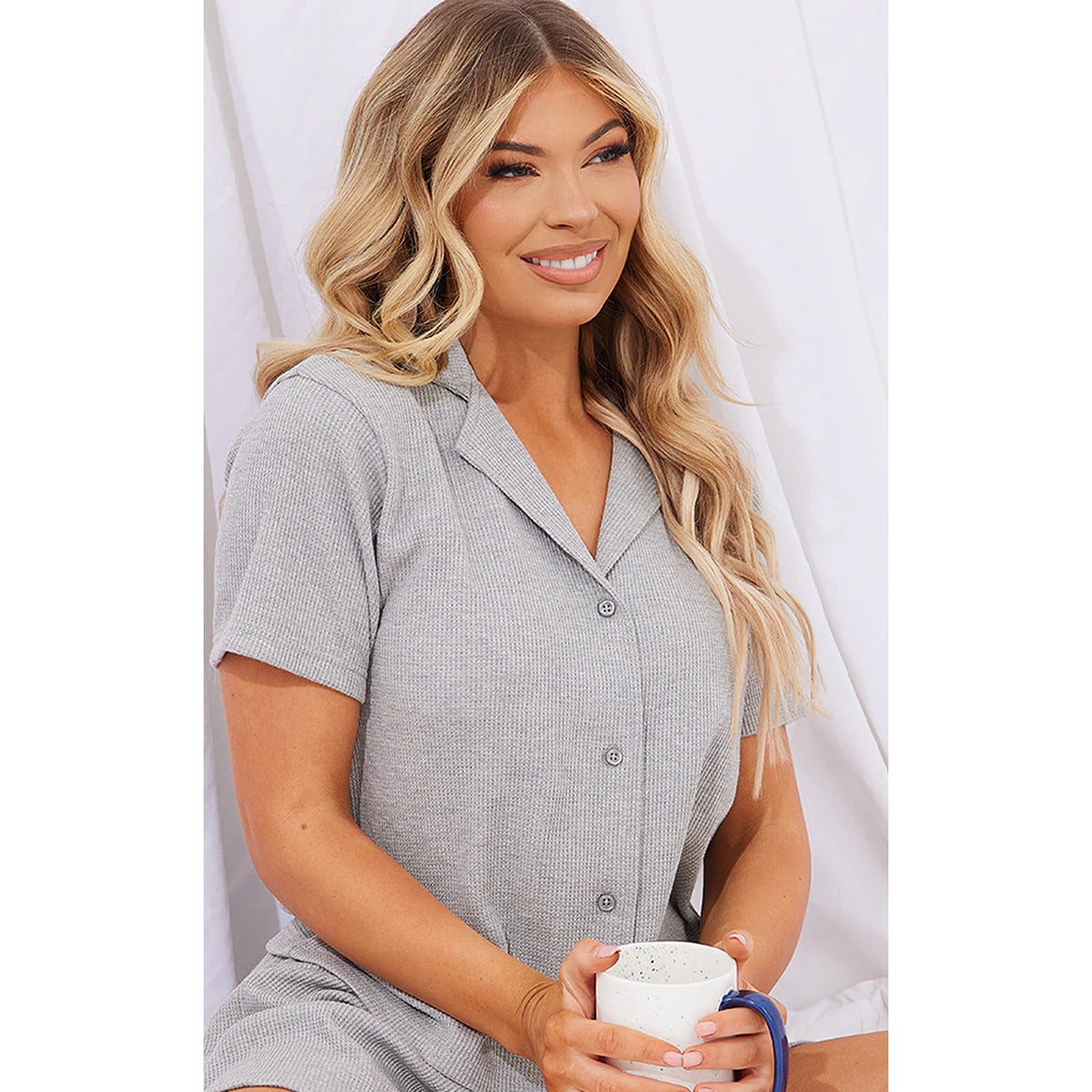 Grey Button Up Cardigan | Montivo Pakistan