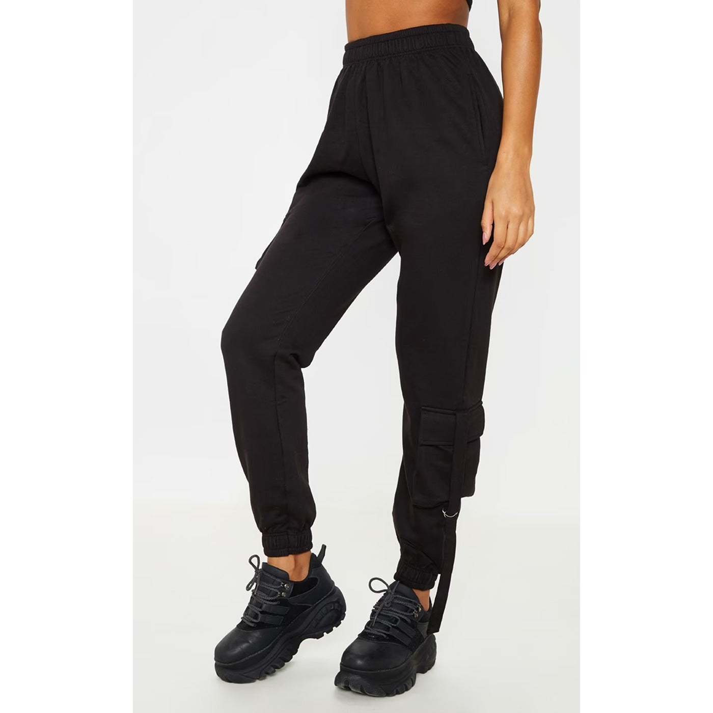 Black Cargo Casual Joggers | Montivo Pakistan