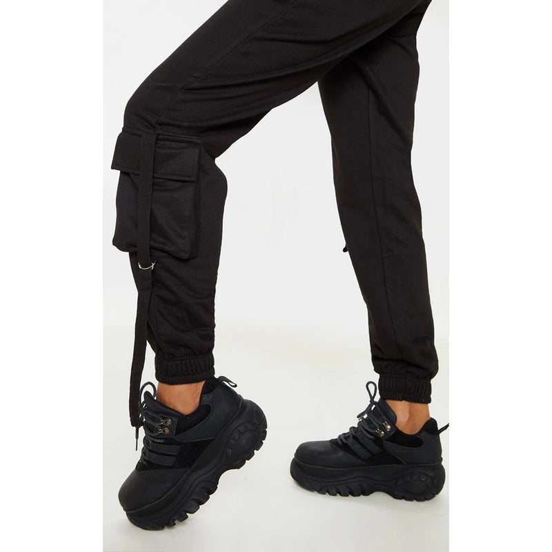 Black Cargo Casual Joggers | Montivo Pakistan