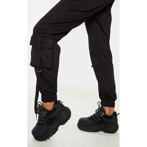 Black Cargo Casual Joggers | Montivo Pakistan