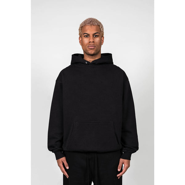Black Overszied Button Hoodie | Montivo Pakistan