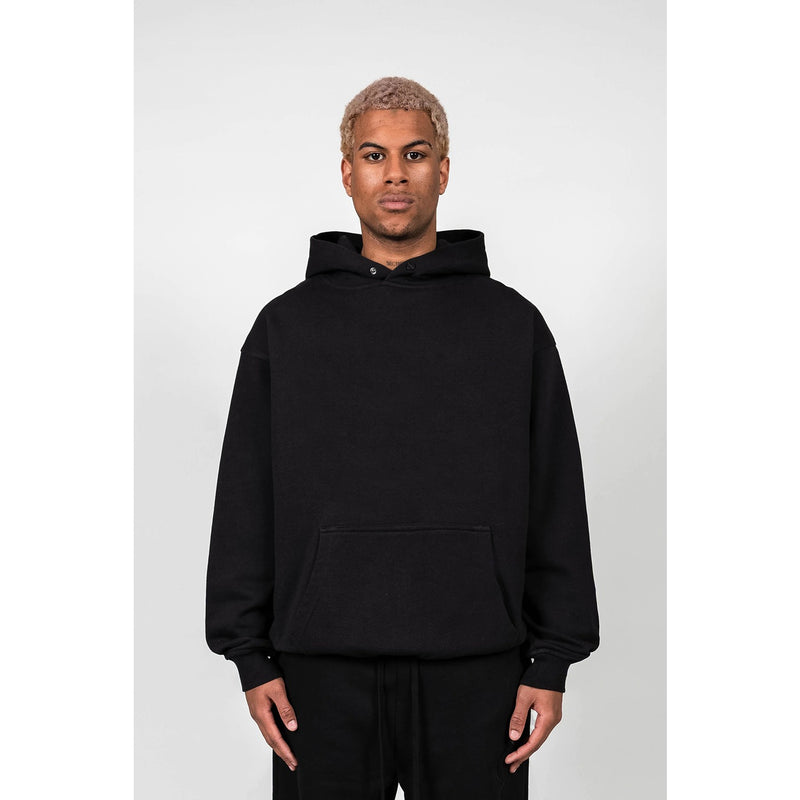 Black Overszied Button Hoodie | Montivo Pakistan