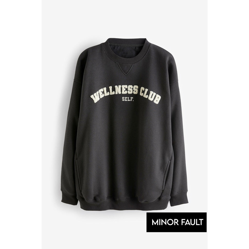 (Minor Fault) Black Oversized Sweatshirt | Montivo Pakistan