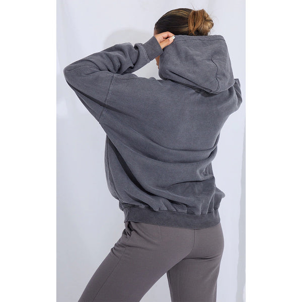 Charcoal Washed Oversized Hoodie | Montivo Pakistan