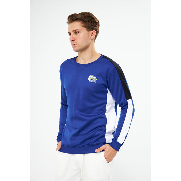 Blue Stripe Crew Neck Sweatshirt | Montivo Pakistan