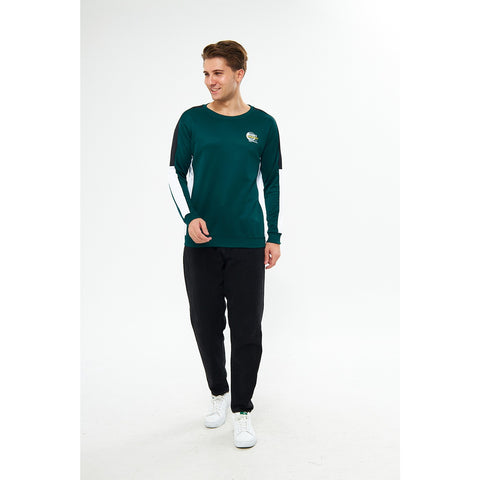 Green Stripe Crew Neck Sweatshirt | Montivo Pakistan