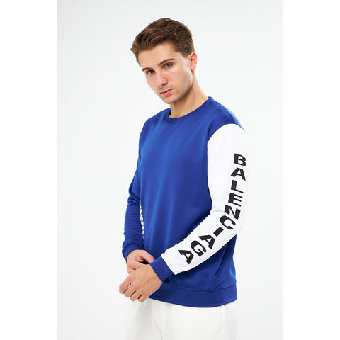 BGA Blue Sleeves Contrast Sweatshirt | Montivo Pakistan