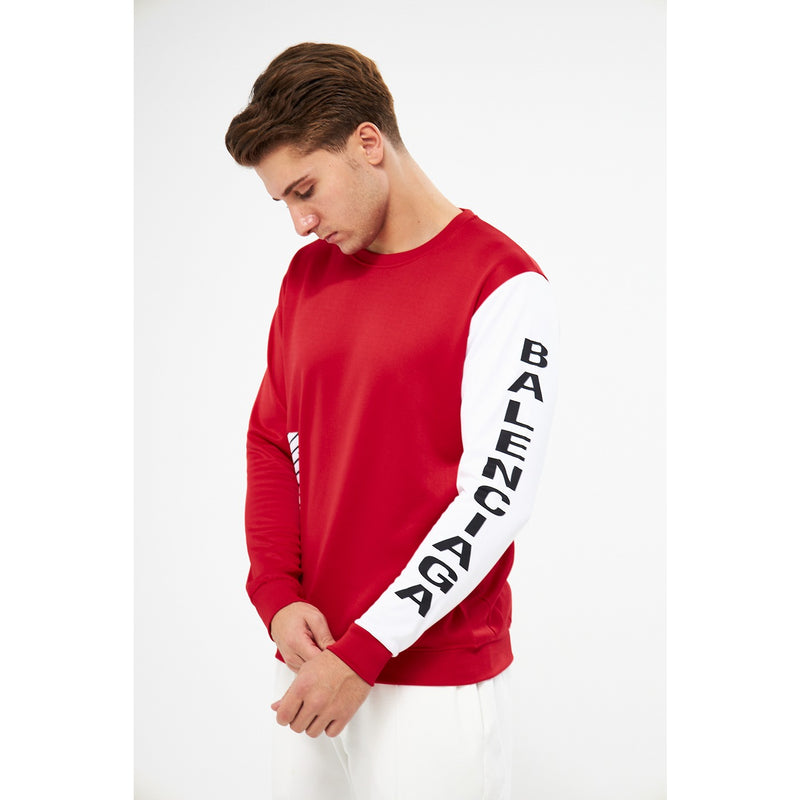BGA Red Sleeves Contrast Sweatshirt | Montivo Pakistan