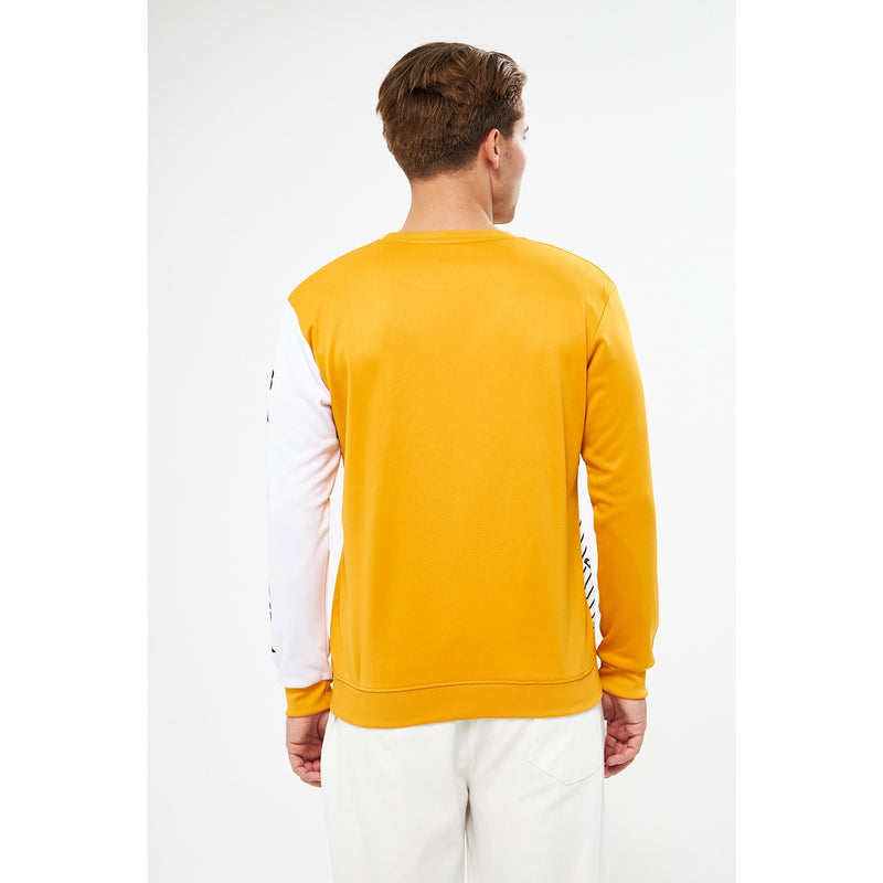 BGA Mustard Sleeves Contrast Sweatshirt | Montivo Pakistan