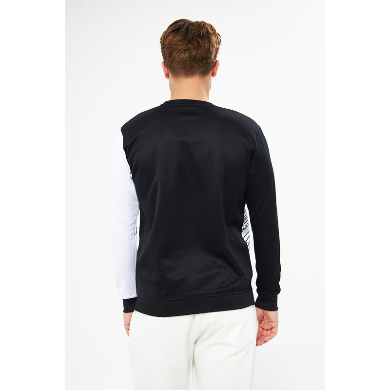 BGA Black Sleeves Contrast Sweatshirt | Montivo Pakistan