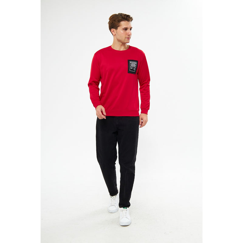 Red Raw Patch Sweatshirt | Montivo Pakistan