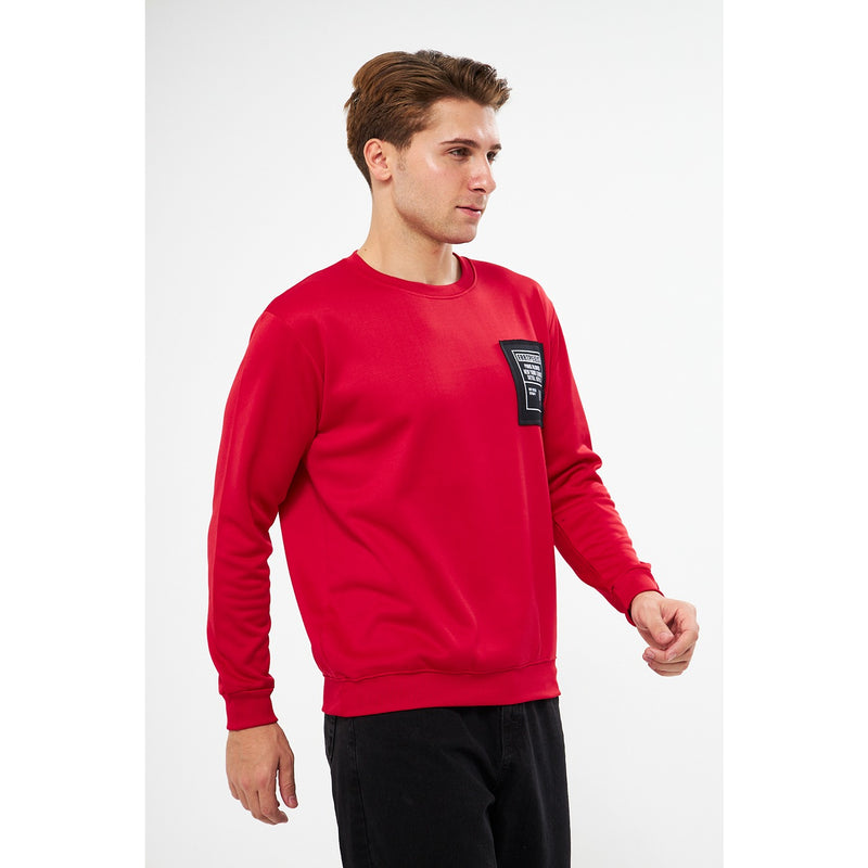 Red Raw Patch Sweatshirt | Montivo Pakistan