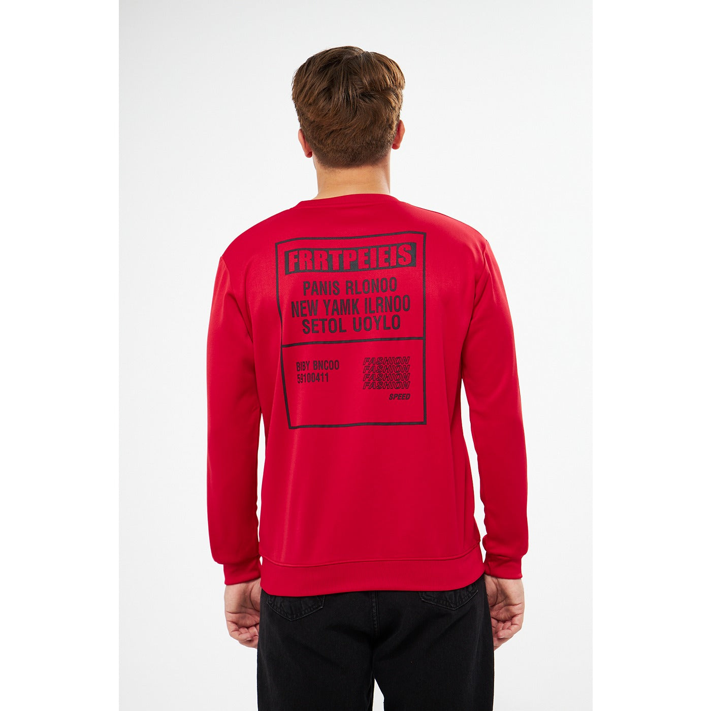 Red Raw Patch Sweatshirt | Montivo Pakistan