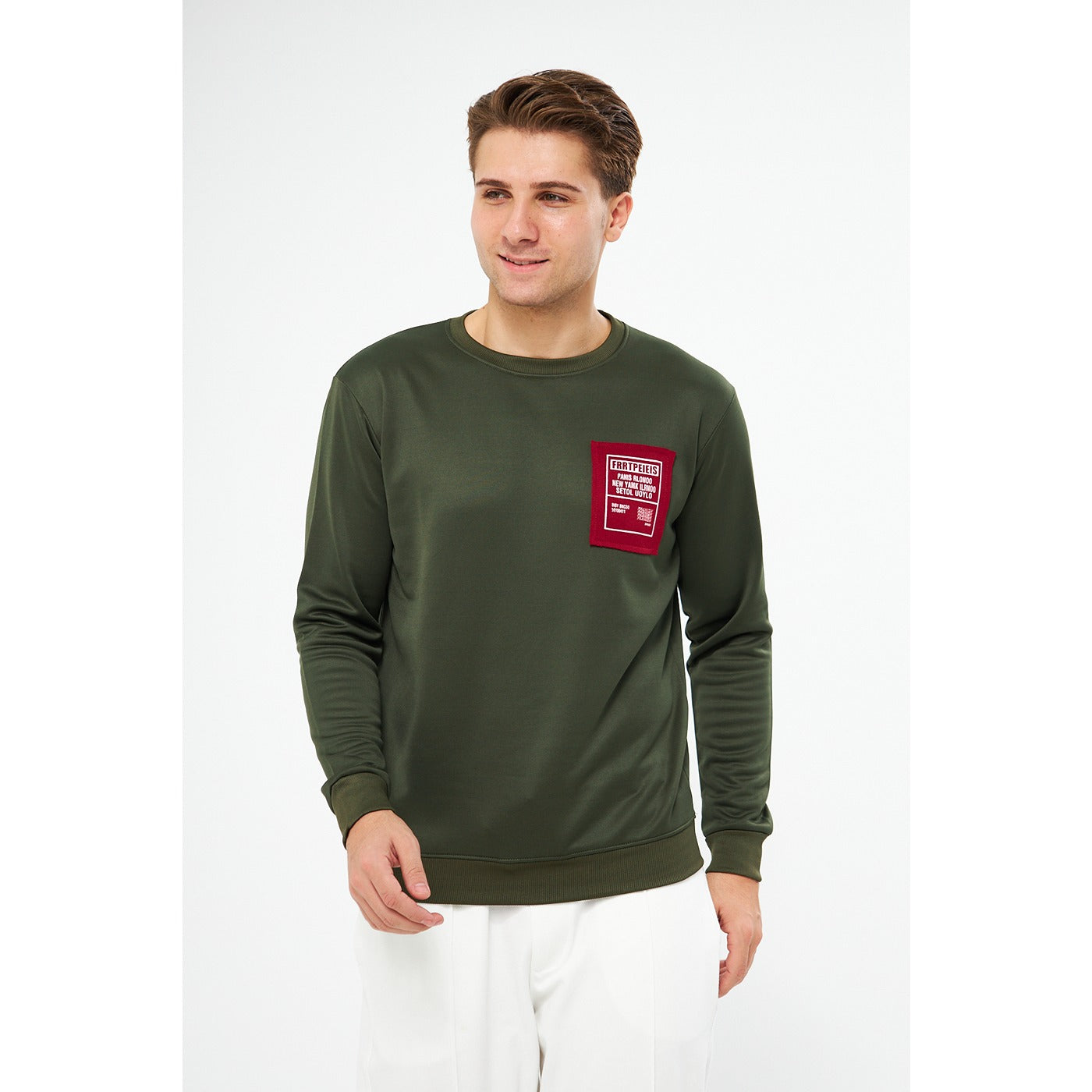 Green Raw Patch Sweatshirt | Montivo Pakistan