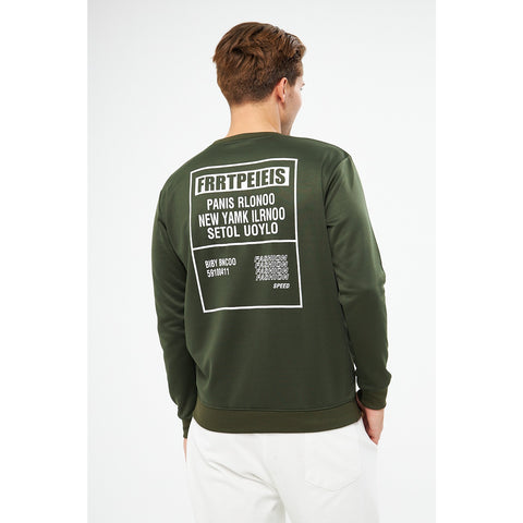 Green Raw Patch Sweatshirt | Montivo Pakistan