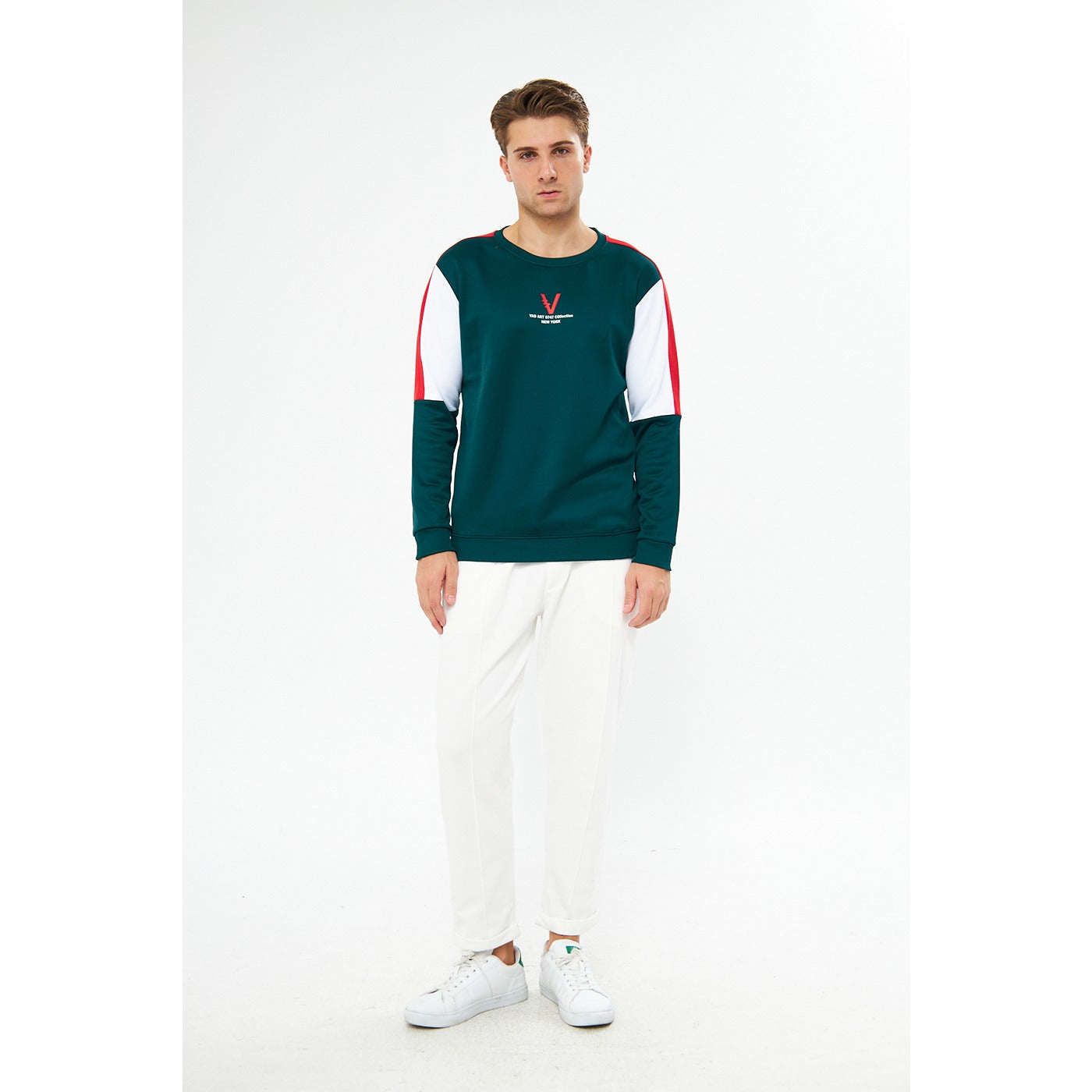 Green Colourblock Sweatshirt | Montivo Pakistan