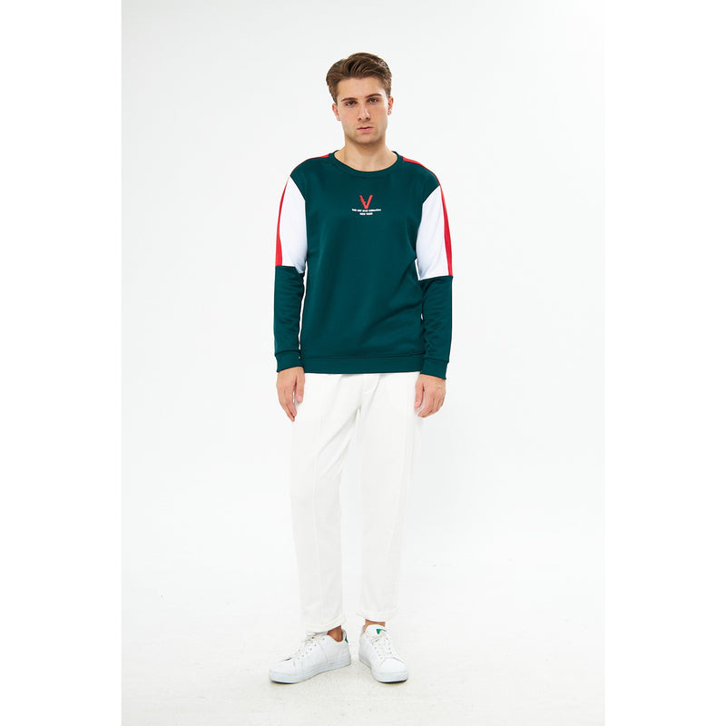 Green Colourblock Sweatshirt | Montivo Pakistan