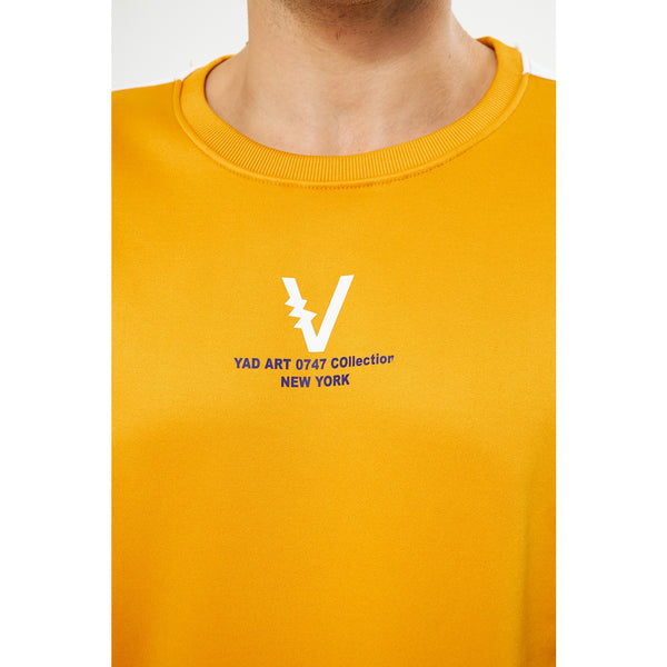 Mustard Colourblock Sweatshirt | Montivo Pakistan