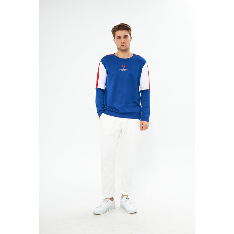 Blue Colourblock Sweatshirt | Montivo Pakistan