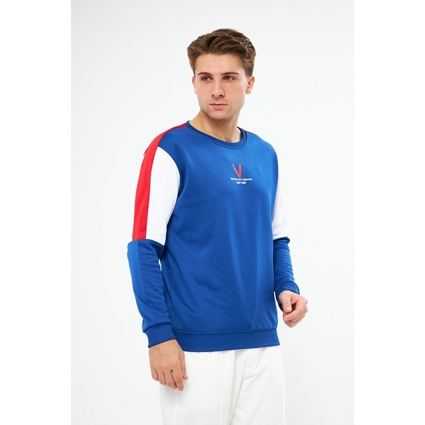Blue Colourblock Sweatshirt | Montivo Pakistan
