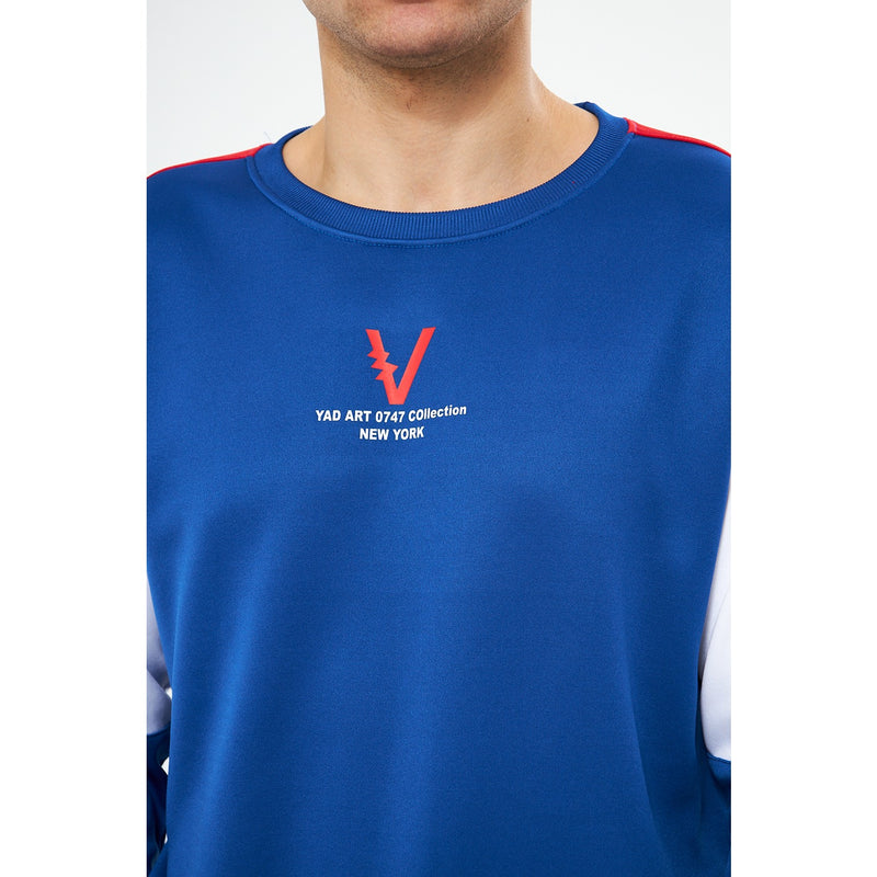 Blue Colourblock Sweatshirt | Montivo Pakistan