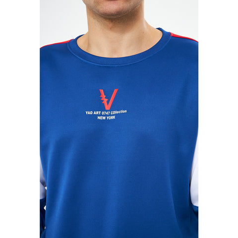 Blue Colourblock Sweatshirt | Montivo Pakistan