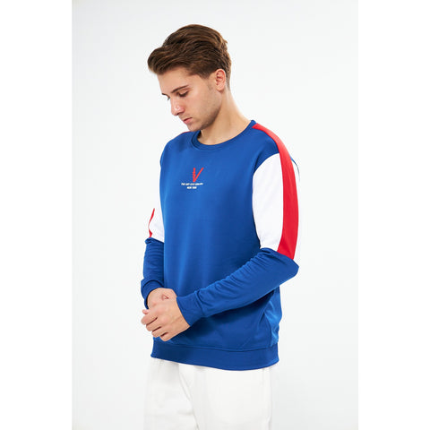 Blue Colourblock Sweatshirt | Montivo Pakistan