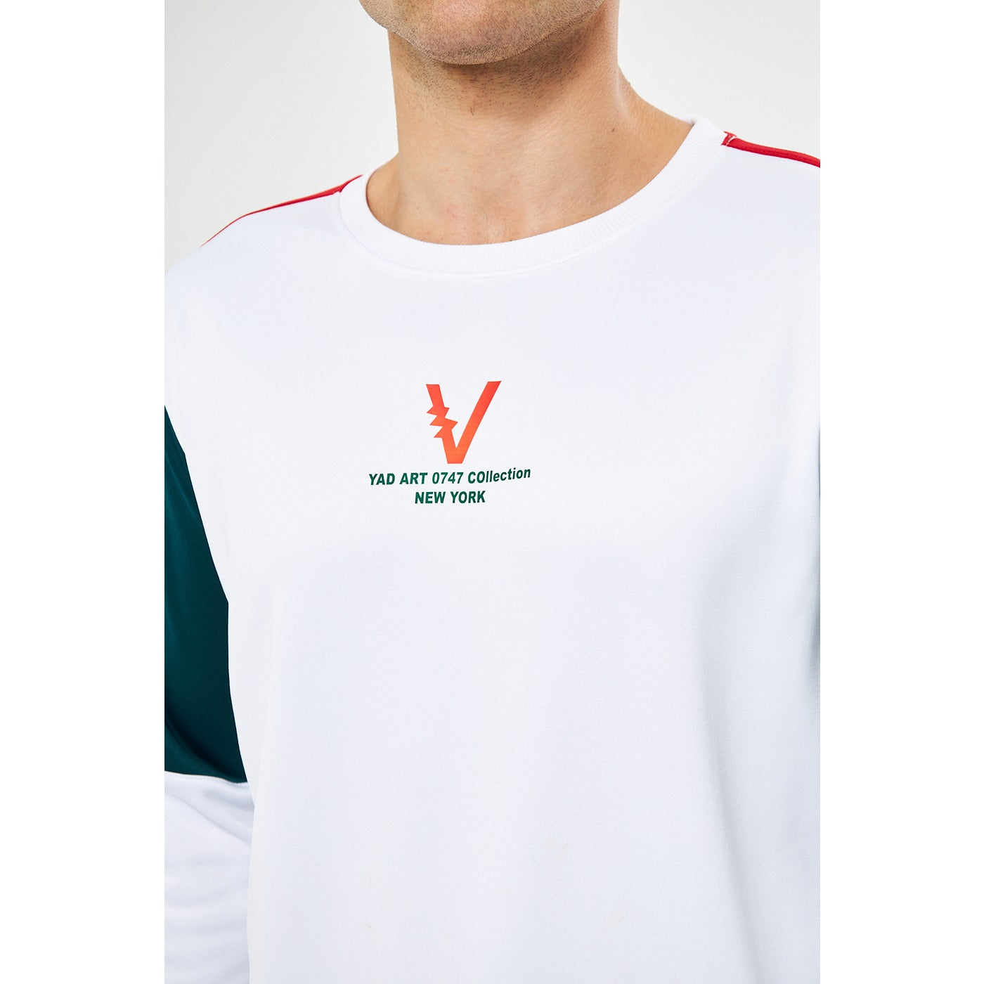 White Colourblock Sweatshirt | Montivo Pakistan