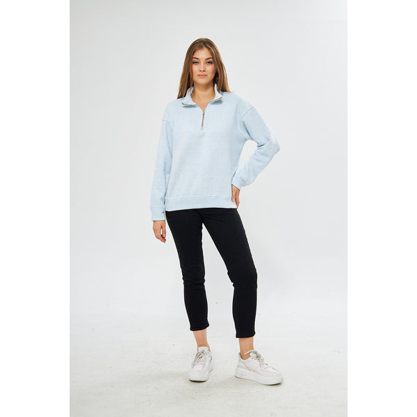 Light Blue Oversized Sweatshirt | Montivo Pakistan