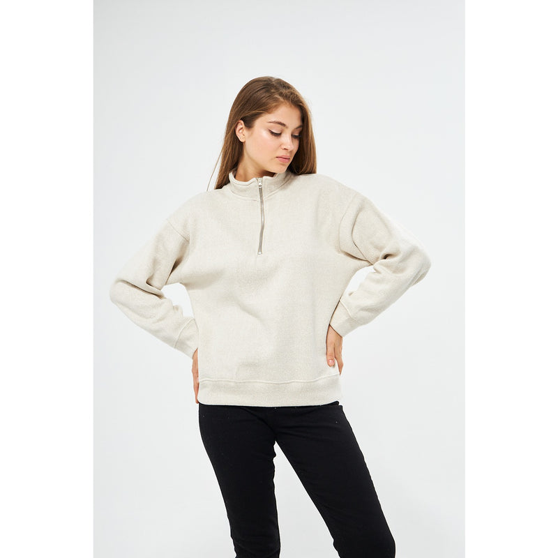 Cream White Oversized Sweatshirt | Montivo Pakistan