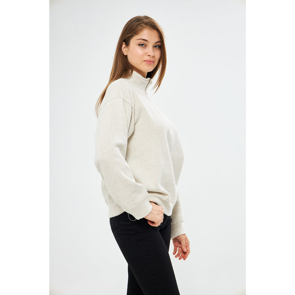 Cream White Oversized Sweatshirt | Montivo Pakistan