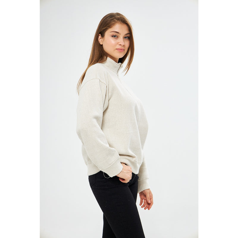 Cream White Oversized Sweatshirt | Montivo Pakistan