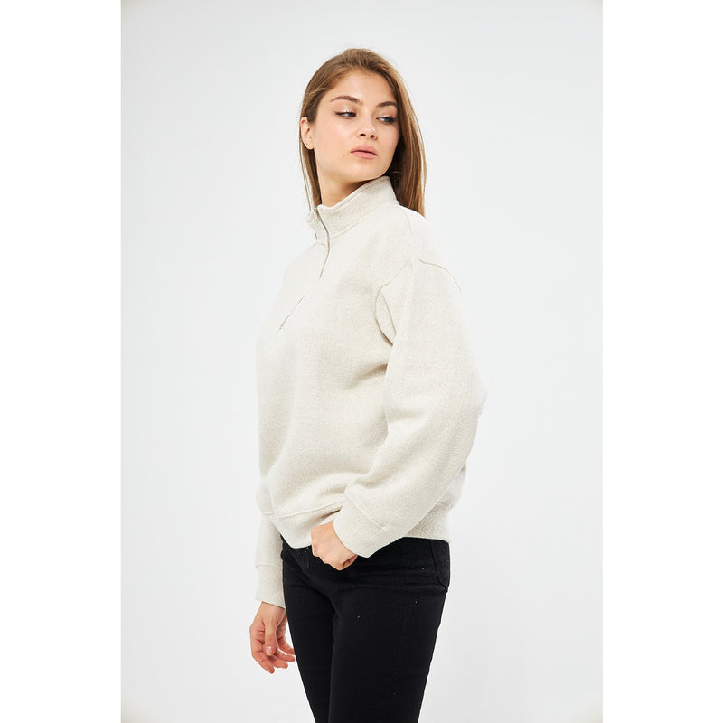 Cream White Oversized Sweatshirt | Montivo Pakistan